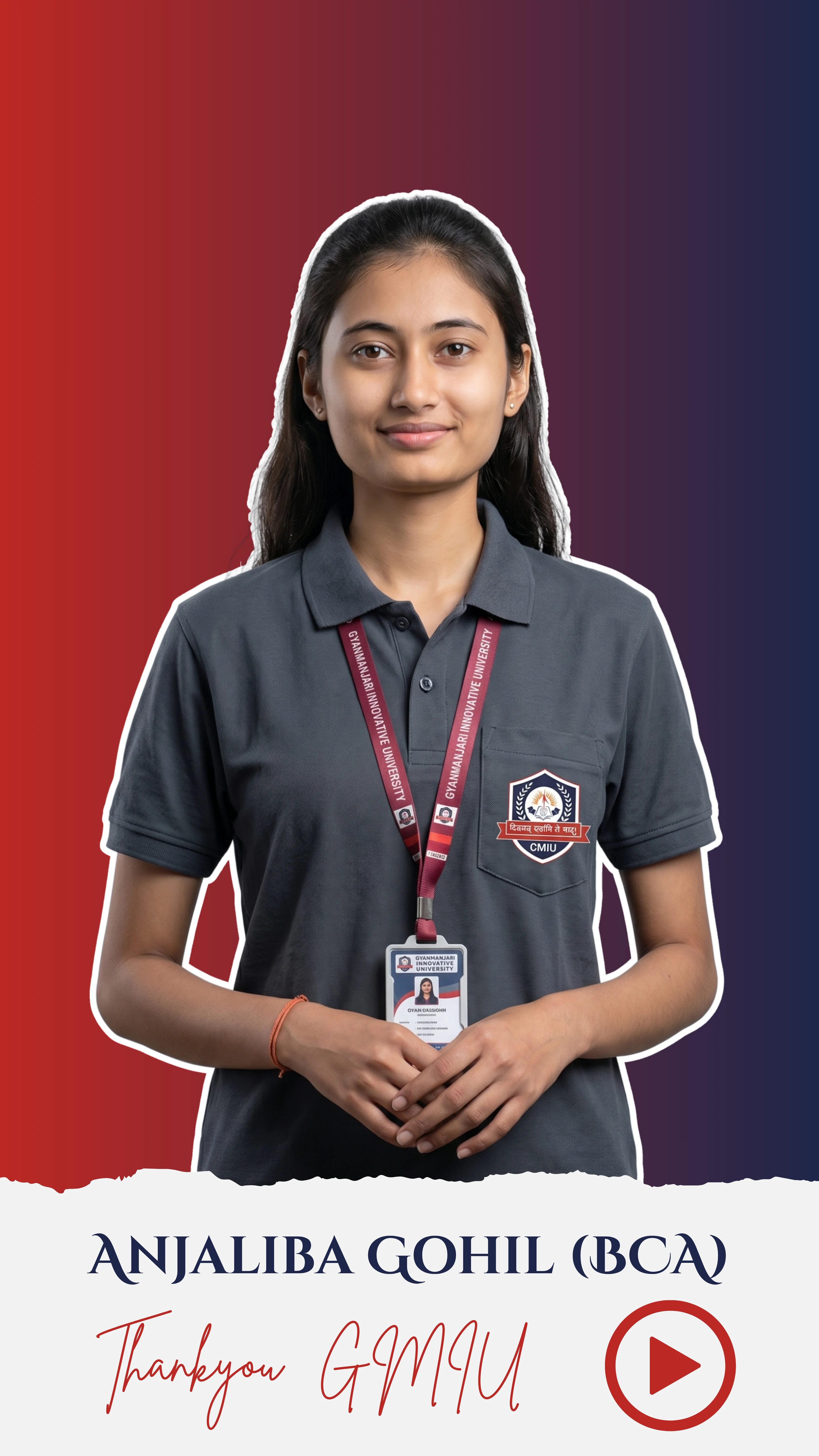 Anjaliba Gohil Thank You Video - GMIU